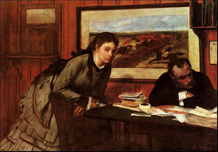 Sulking, Edgar Degas